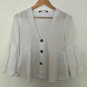 White linen blouse